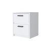 Wood Two Drawer Nightstand with Integrated Tech