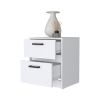 Wood Two Drawer Nightstand with Integrated Tech
