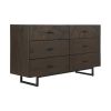Solid Wood Six Drawer Double Dresser