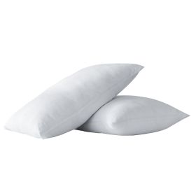 Set of Two Linen Standard Pillowcases (Color: White)