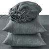 Four Piece Slate Gray Linen Sheet Set