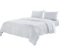 Four Piece White Linen  Sheet Set