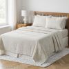 Light Gray Linen Full Flat Sheet