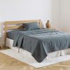 Slate Gray Linen Flat Sheet