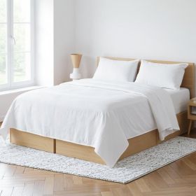 White Linen Flat Sheet (size: TWIN)