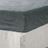 Slate Gray Linen Fitted Sheet