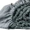 Slate Gray Linen Fitted Sheet