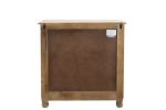 30" Solid Wood Distressed Three Drawer Nightstand