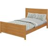 Brown Ribbed Texture Solid Wood Bed Frame