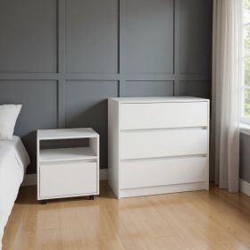 Two Piece Bedroom Set (Color: White)