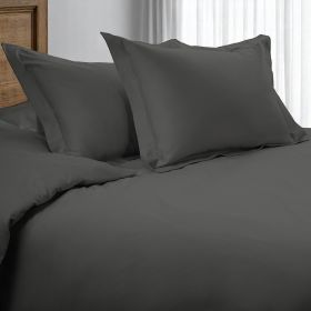 King Cotton Blend 1500 Thread Count Washable Duvet Cover Set (Color: gray)