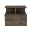 14" Wood One Drawer Floating Nightstand