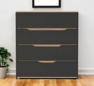 32" Four Drawer Dresser (Color: Ntrl & Blck)