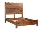 Brown Live Edge Solid Wood Bed Frame