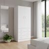 71" Two Door Three Drawer Combo Dresser
