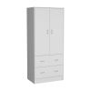 71"  Two Door Two Drawer Combo Dresser
