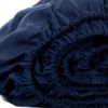 Navy Blue Linen Fitted sheet
