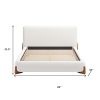 Ivory Solid Wood And Boucle Bed Frame