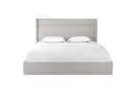 Tufted Linen Blend Upholstered King Bed Frame