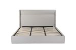 Tufted Linen Blend Upholstered King Bed Frame