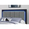 Black and Gray Wood And Upholstery Upholstered Bed Frame With USB And Drawers With Drawer, Shelve Storage