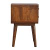 Solid Wood Two Drawer Nightstand