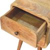 Solid Wood Square Two Drawer Nightstand