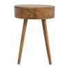 Solid Wood Round One Drawer Nightstand