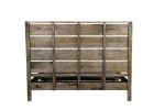 Slat Back Solid Wood King Bed Frame