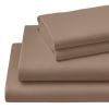 Four Piece Light Brown Cotton  Sheet Set