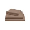 Four Piece Light Brown Cotton  Sheet Set