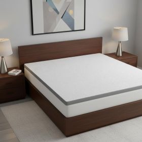 2" White Gel Memory Foam Double Mattress Topper (size: Full)