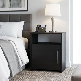 20" Wood Nightstand (Color: black)