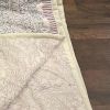 Sage And Cream Floral Cotton Decorative Comforter