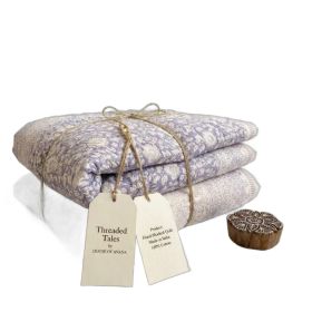 Sage And Cream Floral Cotton Decorative Comforter (size: 108 X 90")