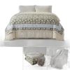 Gold And Cream Floral Cotton Decorative Comforter