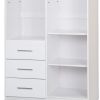72" Solid Wood Two Door Three Drawer Combo Dresser