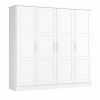 72"  Solid Wood Four Door Combo Dresser