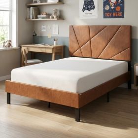 Brown Metal And Steel Bed Frame (size: Full)