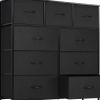 39"  Steel And Fabric Nine Drawer Dresser