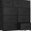 39"  Steel And Fabric Nine Drawer Dresser