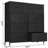 39"  Steel And Fabric Nine Drawer Dresser