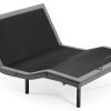 Wirelsess Remote control Black Metal And Upholstery Upholstered  Adjustable Bed