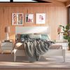 Solid Wood Low Profile Platform Bed Frame Finish