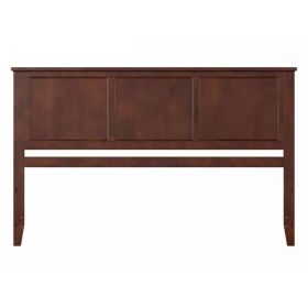 Traditional Style Headboard in Walnut Wood Finish (size: KING)