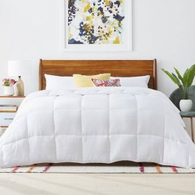 Cozy All Seasons Plush White Polyester Down Alternative Comforter (size: KING)