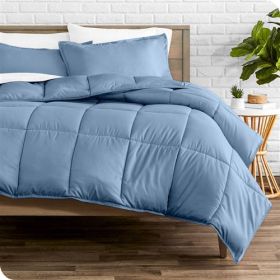 Size All Season Super Soft Down Alternative Comforter Set Blue (size: King/Cal King)