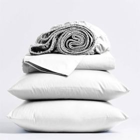 White 100-Percent Certified Organic Cotton Sheet Set (size: QUEEN)
