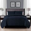 Polyester Microfiber Reversible Diamond Quilt Set