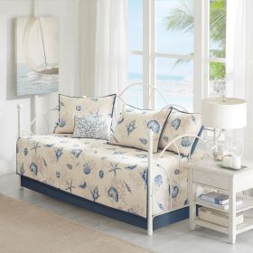 6 Piece Reversible Daybed Cover Set (Color: as Pic)